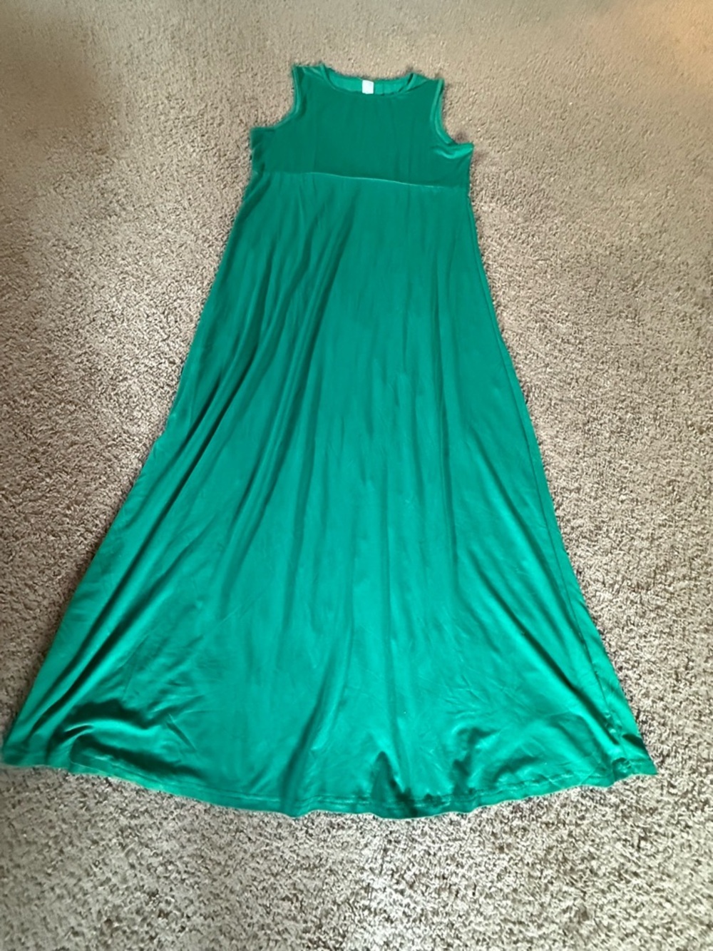 SHEIN Emerald Green Sleeveless Maxi Dress